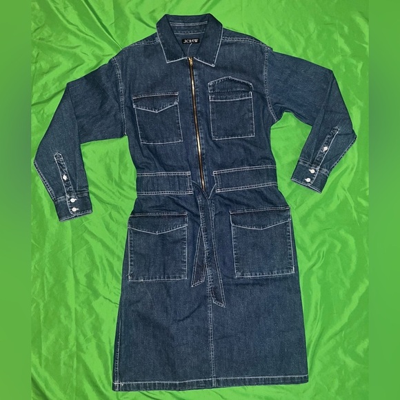 NWT 100% Cotton J.Crew Denim Midi Dress size 2 - Picture 4 of 13